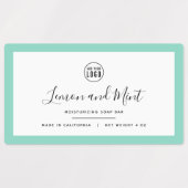 ロゴと編集可能なカラー製品の追加 ラベル (デザイン1)