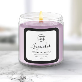 ロゴと編集可能なカラー製品ラベルを追加 スクエアシール