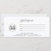 ロゴと編集可能なギフト縁ど証書の追加 (裏面)