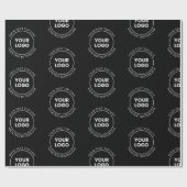 ロゴと編集可能なテキスト | 繰り返しパターン ラッピングペーパー (フラット)