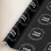 ロゴと編集可能なテキスト | 繰り返しパターン ラッピングペーパー