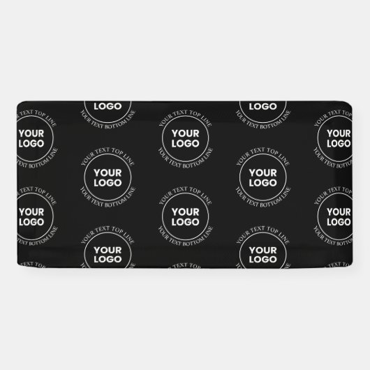 ロゴと編集可能なテキスト | 繰り返しパターン 横断幕 (横)