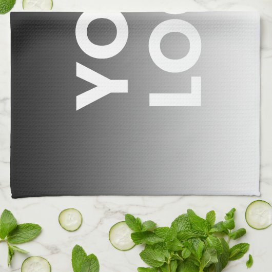 ロゴと編集可能なモダンカラーグラデーション キッチンタオル (折り畳み)