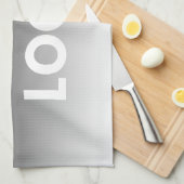 ロゴと編集可能なモダンカラーグラデーション キッチンタオル (四つ折り)