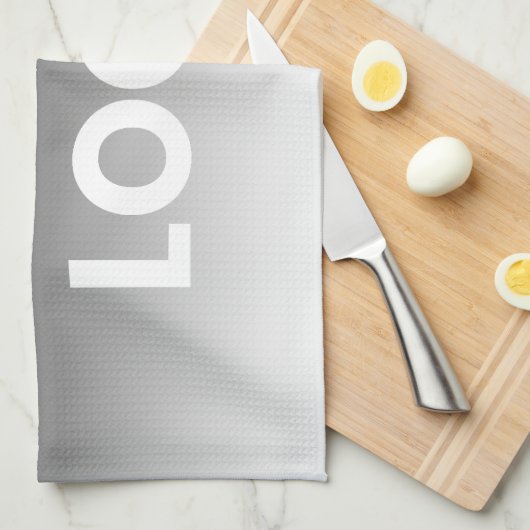 ロゴと編集可能なモダンカラーグラデーション キッチンタオル (四つ折り)