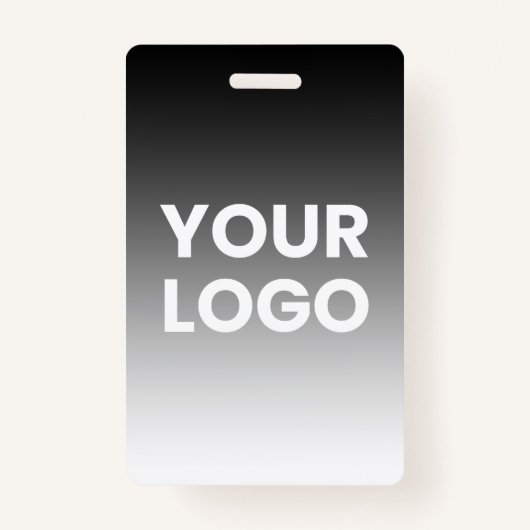 ロゴと編集可能なモダンカラーグラデーション バッジ (正面)