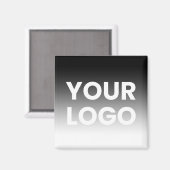 ロゴと編集可能なモダンカラーグラデーション マグネット (正面/裏面)