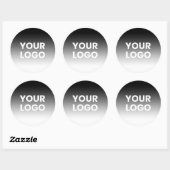 ロゴと編集可能なモダンカラーグラデーション ラウンドシール (シート)