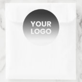 ロゴと編集可能なモダンカラーグラデーション ラウンドシール (バッグ)