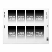 ロゴと編集可能なモダンカラーグラデーション ラベル (フルシート)