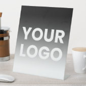 ロゴと編集可能なモダンカラーグラデーション 台座サイン (インサイチュ)