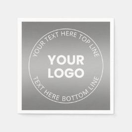 ロゴと編集可能な任意のカラーグラデーション スタンダードカクテルナプキン