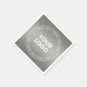 ロゴと編集可能な任意のカラーグラデーション スタンダードカクテルナプキン (角)