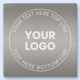 ロゴと編集可能な任意のカラーグラデーション ストーンコースター