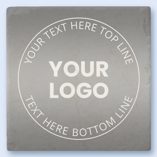 ロゴと編集可能な任意のカラーグラデーション ストーンコースター