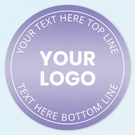 ロゴと編集可能な任意のカラーグラデーション ラウンドシール