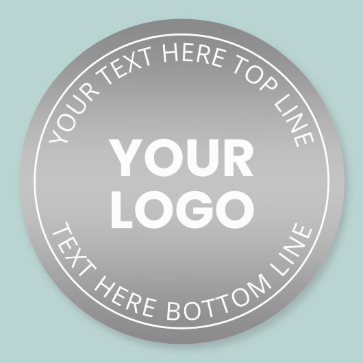 ロゴと編集可能な任意のカラーグラデーション ラウンドシール