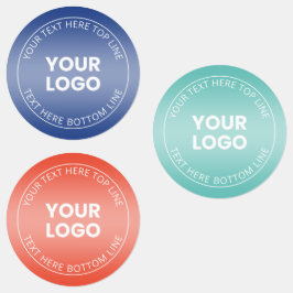 ロゴと編集可能な任意のカラーグラデーション ラベル