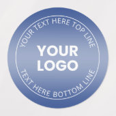 ロゴと編集可能な任意のカラーグラデーション ラベル (デザイン1)