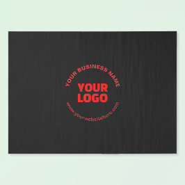 ロゴと編集可能な円形文字、赤またはDIY 薄葉紙