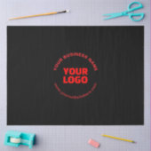 ロゴと編集可能な円形文字、赤またはDIY 薄葉紙 (クラフト)