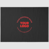 ロゴと編集可能な円形文字、赤またはDIY 薄葉紙 (正面)