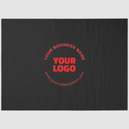 ロゴと編集可能な円形文字、赤またはDIY 薄葉紙