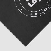 ロゴと編集可能な文字テンプレート | ブラック&ホワイト 薄葉紙 (詳細)