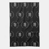 ロゴと編集可能な文字パターンを置き換える簡単 キッチンタオル (縦)