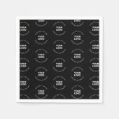 ロゴと編集可能な文字パターンを置き換える簡単 スタンダードカクテルナプキン (正面)