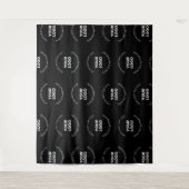 ロゴと編集可能な文字パターンを置き換える簡単 タペストリー (正面)