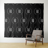 ロゴと編集可能な文字パターンを置き換える簡単 タペストリー (インサイチュ(横))