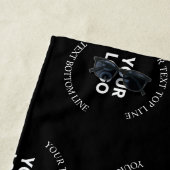 ロゴと編集可能な文字パターンを置き換える簡単 ビーチタオル (インサイチュ)