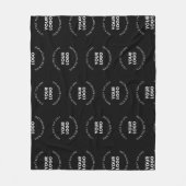 ロゴと編集可能な文字パターンを置き換える簡単 フリースブランケット (正面)