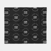 ロゴと編集可能な文字パターンを置き換える簡単 フリースブランケット (正面(横))