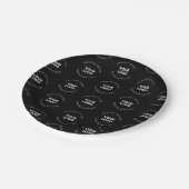 ロゴと編集可能な文字パターンを置き換える簡単 ペーパープレート (アングル)