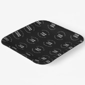 ロゴと編集可能な文字パターンを置き換える簡単 ペーパープレート (傾斜あり)