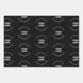 ロゴと編集可能な文字パターンを置き換える簡単 ラッピングペーパーシート (正面)