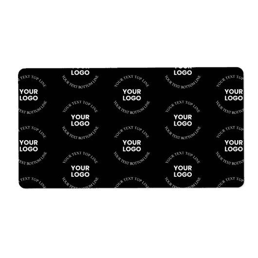 ロゴと編集可能な文字パターンを置き換える簡単 ラベル (正面)