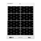 ロゴと編集可能な文字パターンを置き換える簡単 ラベル (フルシート)