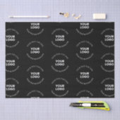 ロゴと編集可能な文字パターンを置き換える簡単 薄葉紙 (クラフト)