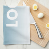 ロゴと編集可能な背景色グラデーション キッチンタオル (四つ折り)