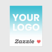 ロゴと編集可能な背景色グラデーション シール (シート)