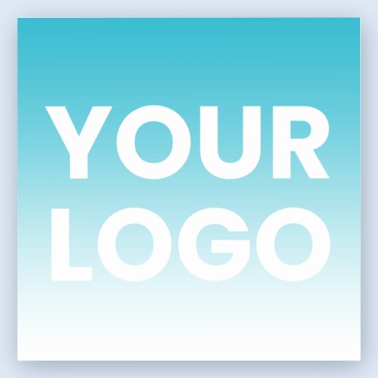 ロゴと編集可能な背景色グラデーション シール