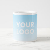 ロゴと編集可能な背景色グラデーション ジャンボコーヒーマグカップ (正面)