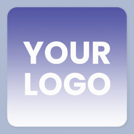 ロゴと編集可能な背景色グラデーション スクエアシール