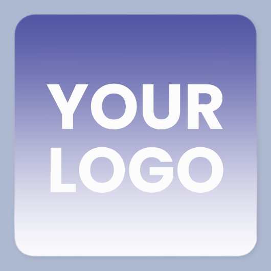 ロゴと編集可能な背景色グラデーション スクエアシール