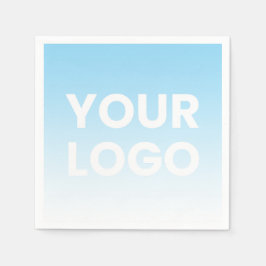 ロゴと編集可能な背景色グラデーション スタンダードカクテルナプキン