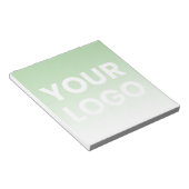 ロゴと編集可能な背景色グラデーション ノートパッド (アングル)