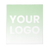 ロゴと編集可能な背景色グラデーション ノートパッド (正面)